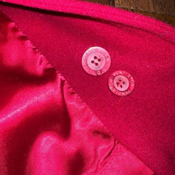 PENDLETON Vintage Red Long Wool Coat Luxury Old Money USA Classic Warm‎ Cozy 14 - Picture 6 of 10